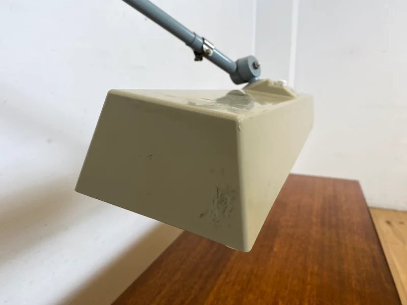 Kultige vollfunktionsfähige DDR Industrie Tischleuchte ILBA mit Gelenkarm I Lampe Leuchte Architektenlampe Schreibtischlampe Arbeitsleuchte Vintage Retro Werkstatt Ostalgie Design I
