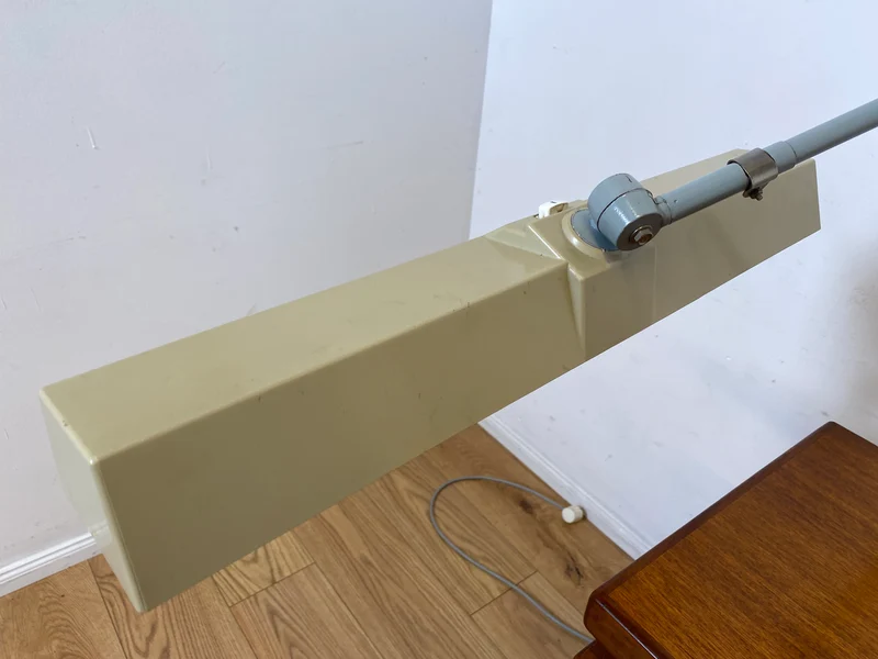 Kultige vollfunktionsfähige DDR Industrie Tischleuchte ILBA mit Gelenkarm I Lampe Leuchte Architektenlampe Schreibtischlampe Arbeitsleuchte Vintage Retro Werkstatt Ostalgie Design I