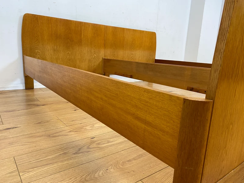 Schönes & gut erhaltenes helles Mid-Century Bett in Eiche für 2 95x190 oder 190x190 Matratze