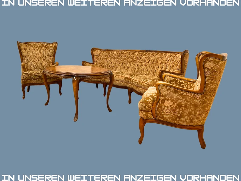Wunderschöner und sehr gut erhaltener handverzierter Chippendale Couchtisch mit feinen Intarsien I Wohnzimmertisch Coffee Table Salontisch Sitzgarnitur Stilmöbel Vintage I