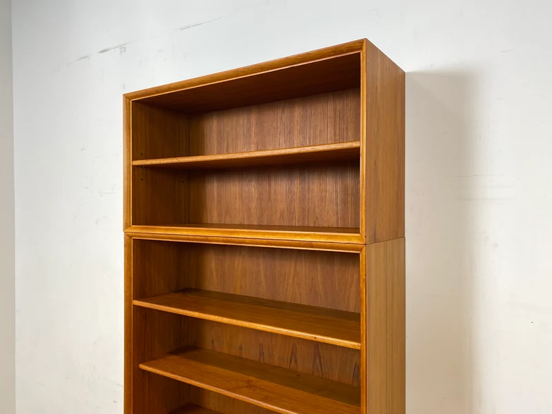 WMK I Hochwertiger Vintage Bücherschrank von Strobeck in skandinavischem Still mit Schubladen I Teakholz I Bücherregal Regal Holzregal Danish Design Mid-Century Vintage Teak I