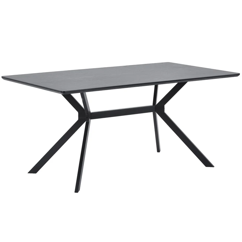 Bruno esstisch recchteck mdf schwarz 160x90 cm
