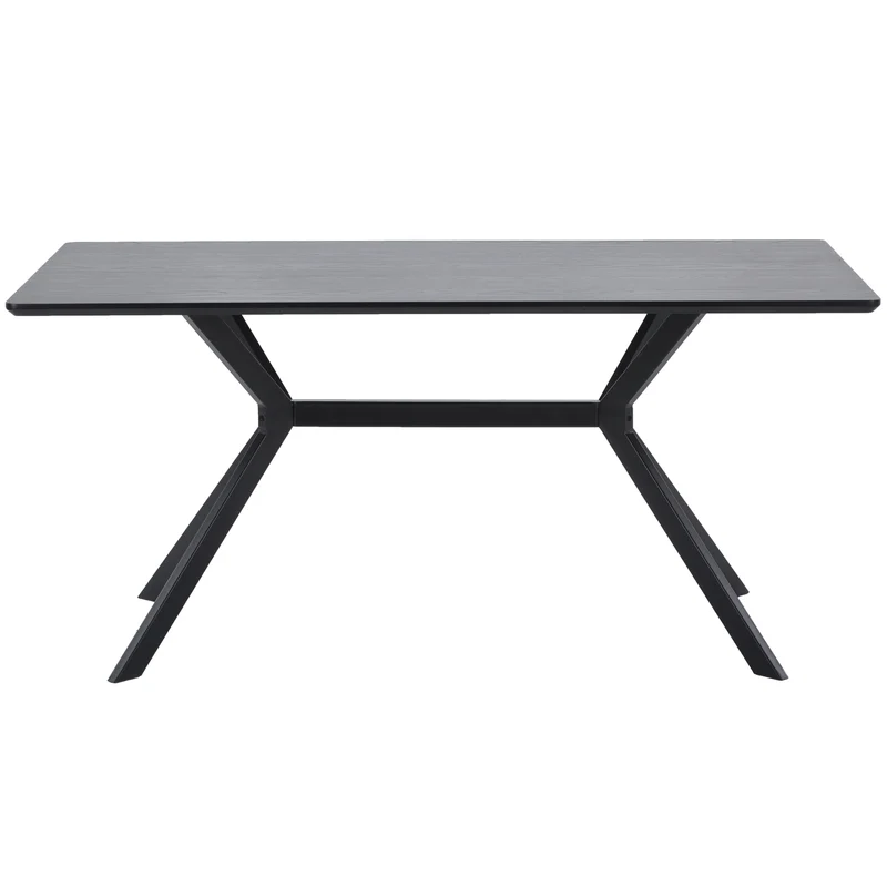 Bruno esstisch recchteck mdf schwarz 160x90 cm