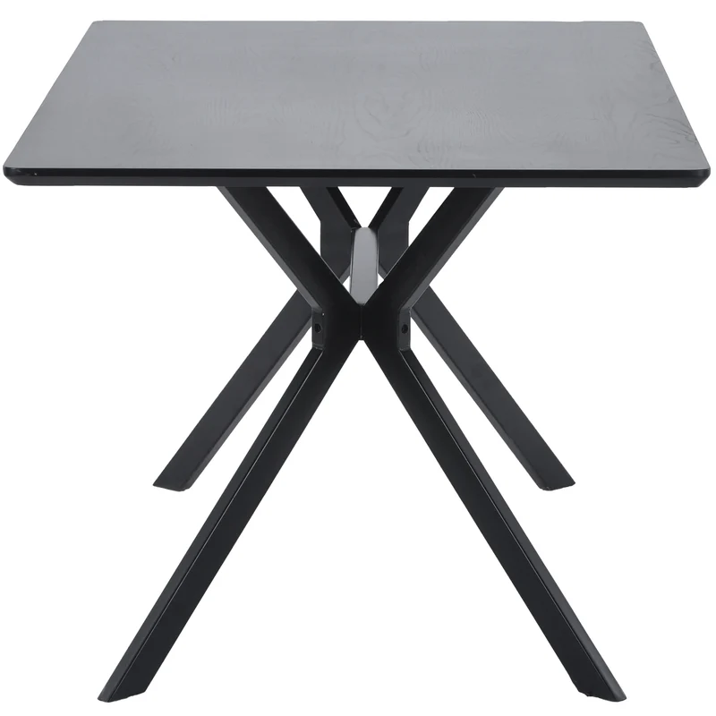 Bruno esstisch recchteck mdf schwarz 160x90 cm