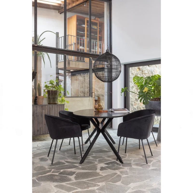 Bruno esstisch oval mdf schwarz 220x100 cm