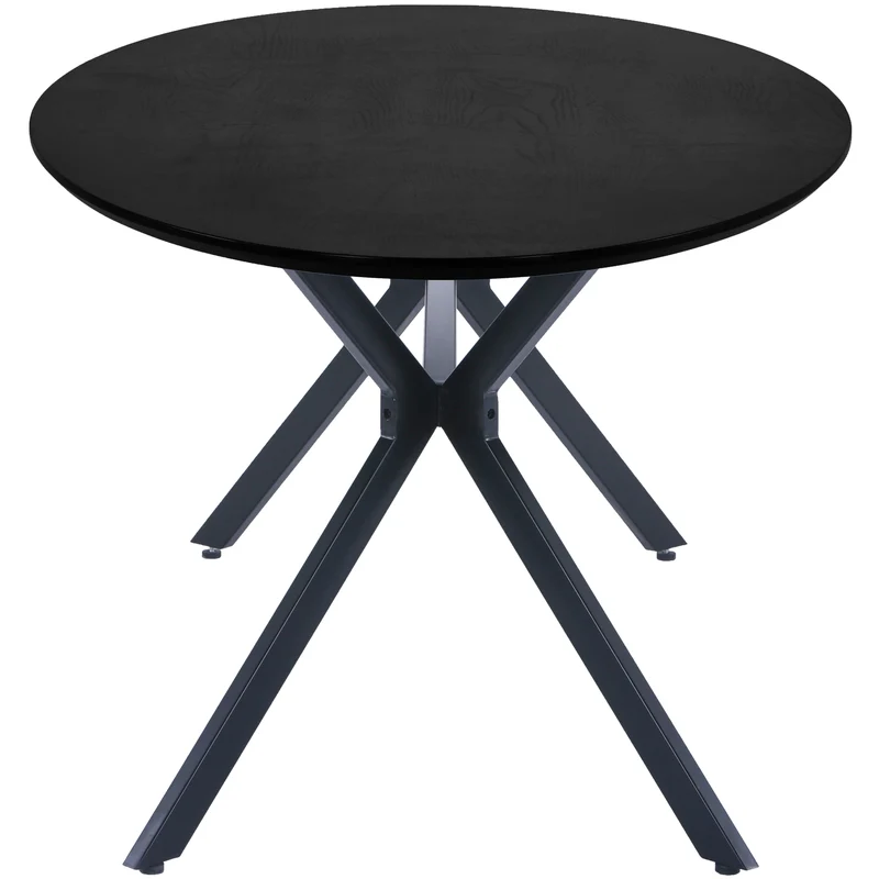 Bruno esstisch oval mdf schwarz 220x100 cm