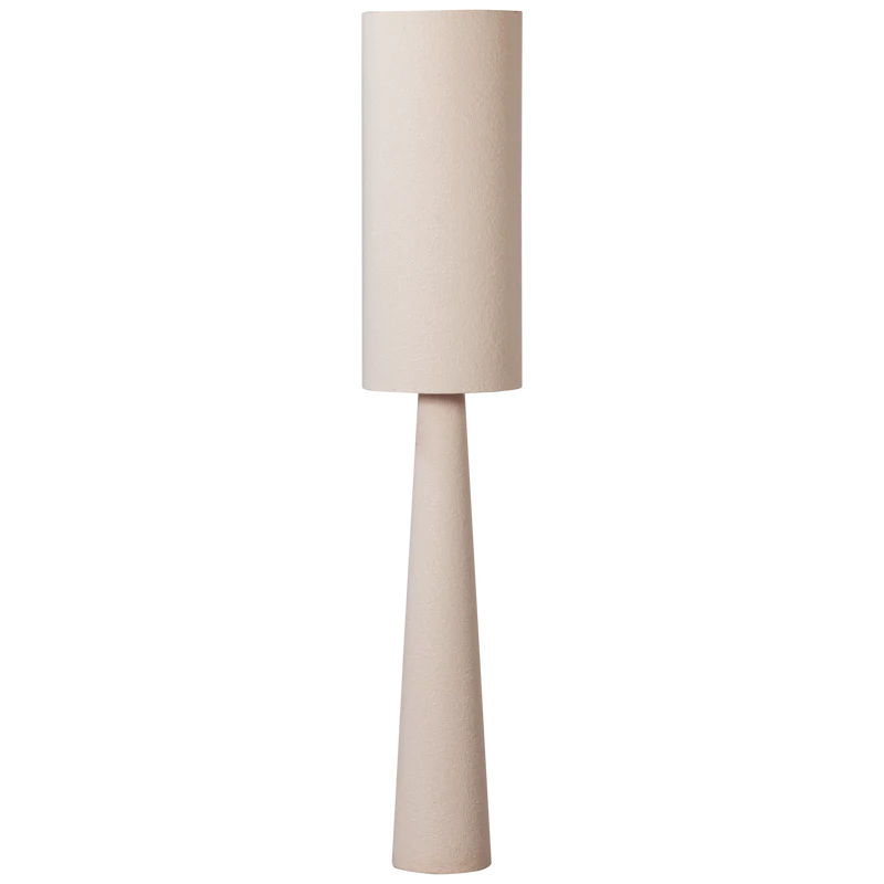 Loft stehlampe XL metall/bouclé natur 187xø35 cm