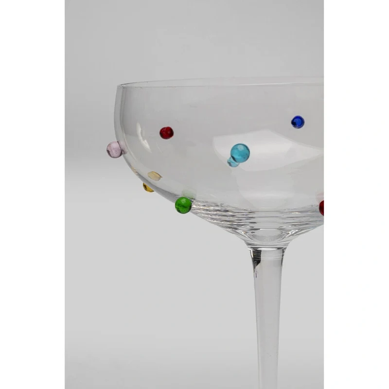 Dots Cocktail Glass Medium Multicolour