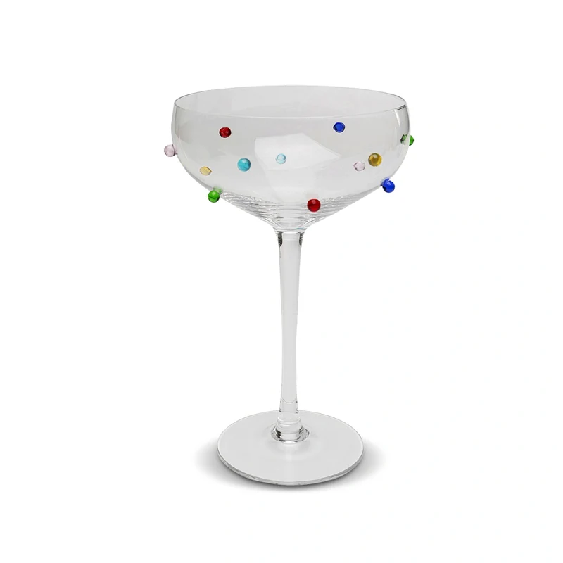 Dots Cocktail Glass Medium Multicolour