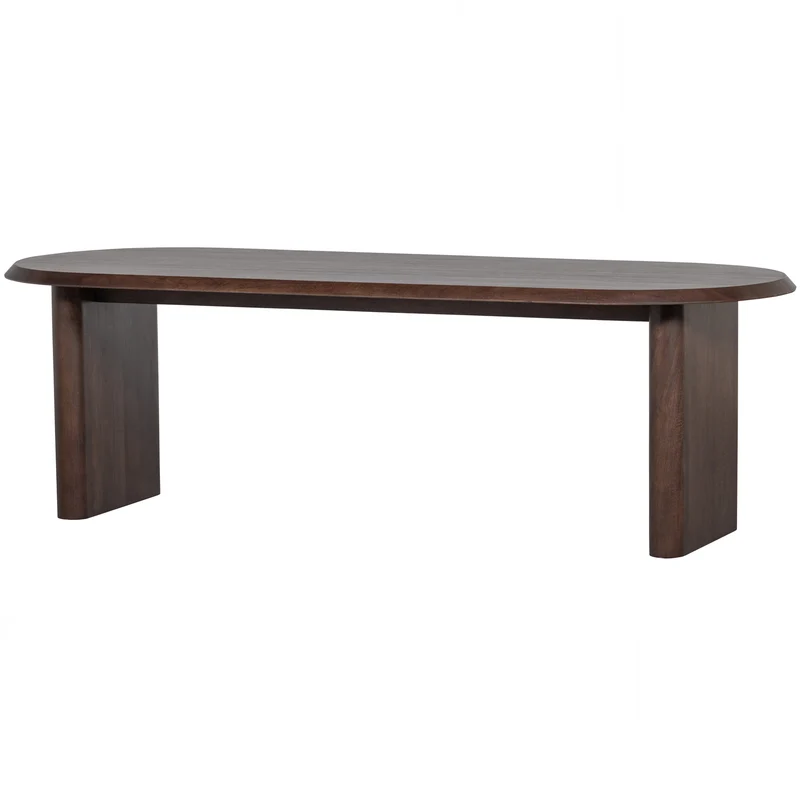 Ellips esstisch mango holz walnuss 90x240 cm