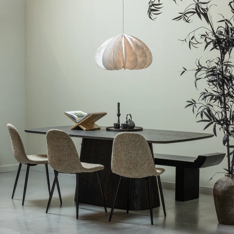 Leah esstisch mdf dunkelbraun 200x105 cm
