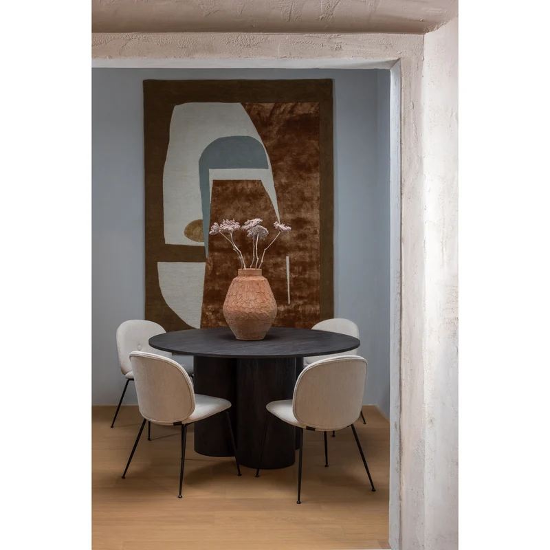 Oona esstisch rund mit 3-bein mdf dunkelbraun ø140 cm