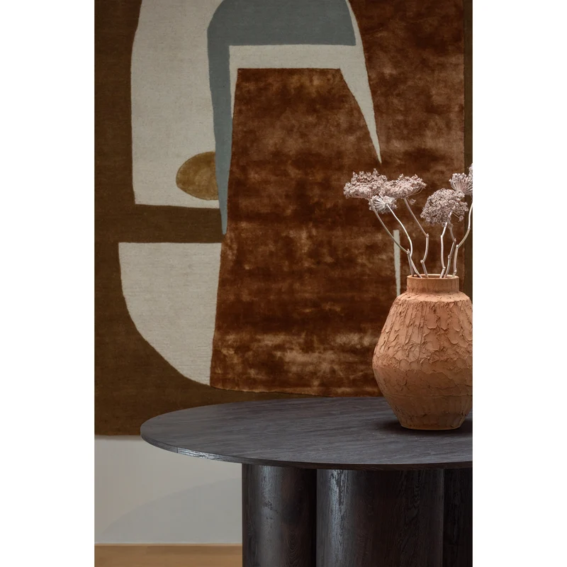 Oona esstisch rund mit 3-bein mdf dunkelbraun ø140 cm