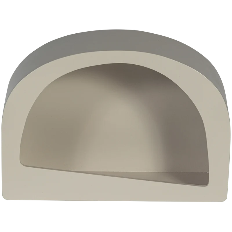 Noam wanndeko halbrund holz dust 15x35x24 cm