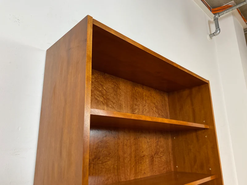 Stilvoller Mid-Century Schreibschrank mit großer Schreibklappe und Regal I Sekretär Schreibkommode Schreibtisch Bücherschrank Bücherregal Highboard Regalwand Vintage 60er I
