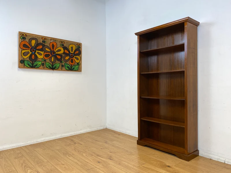 Elegantes und sehr gut erhaltenes Vintage Regal in englischem Stil mit verstellbaren Regalböden I Bücherregal Bücherschrank Holzregal Bookshelf Stilmöbel Regency I