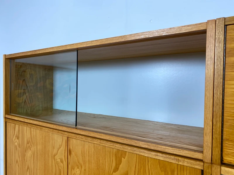WMK I Stilvolles modulares Designer Regalsystem 430 I Joachim Nebelung I VEB Hellerau I Bücherschrank Highboard Regalwand Stringregal Wohnwand Vitrine Glasvitrine Mid-Century Vintage DDR 60er Retro I