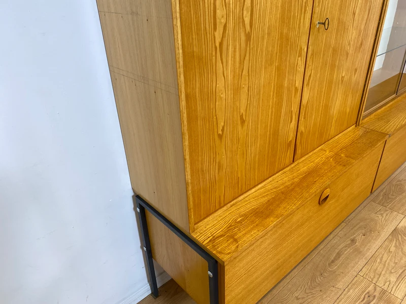 WMK I Stilvolles modulares Designer Regalsystem 430 I Joachim Nebelung I VEB Hellerau I Bücherschrank Highboard Regalwand Stringregal Wohnwand Vitrine Glasvitrine Mid-Century Vintage DDR 60er Retro I