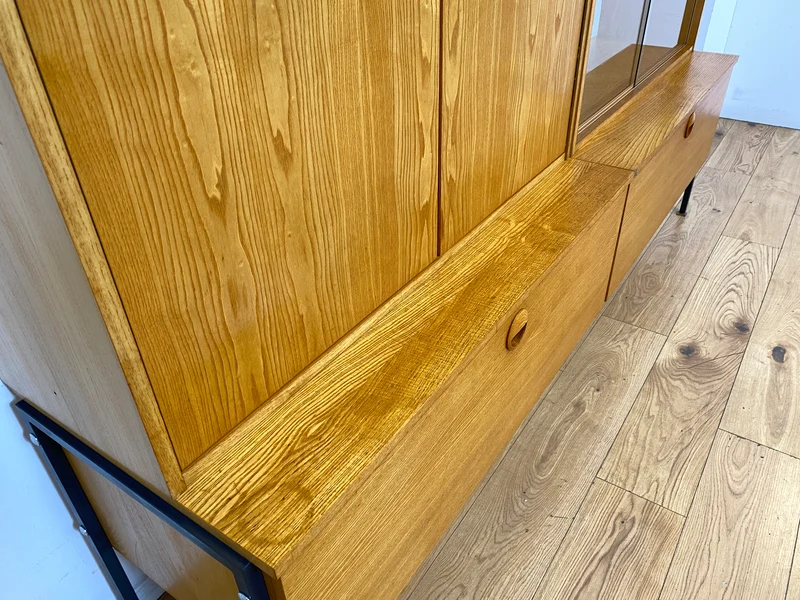 WMK I Stilvolles modulares Designer Regalsystem 430 I Joachim Nebelung I VEB Hellerau I Bücherschrank Highboard Regalwand Stringregal Wohnwand Vitrine Glasvitrine Mid-Century Vintage DDR 60er Retro I