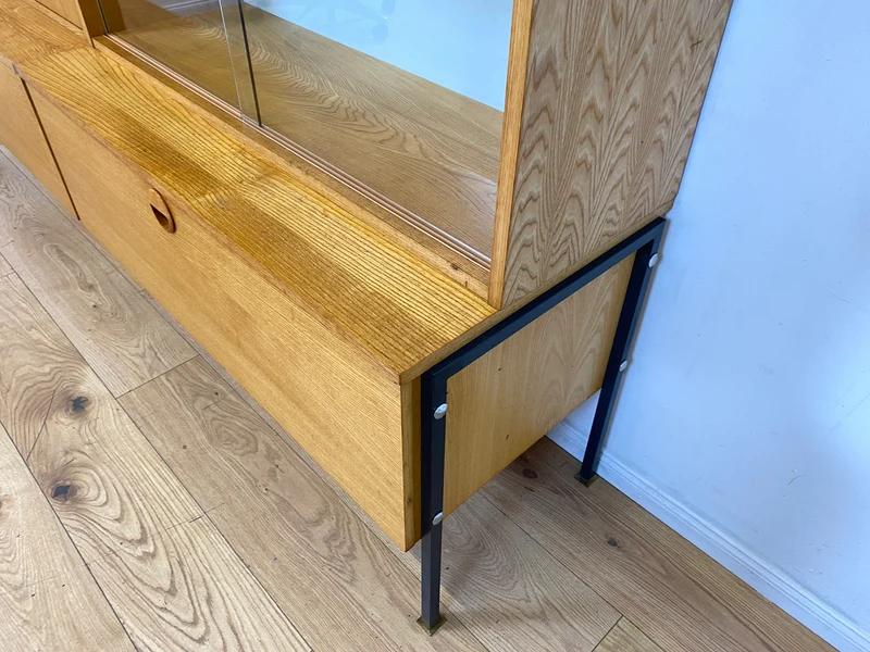 WMK I Stilvolles modulares Designer Regalsystem 430 I Joachim Nebelung I VEB Hellerau I Bücherschrank Highboard Regalwand Stringregal Wohnwand Vitrine Glasvitrine Mid-Century Vintage DDR 60er Retro I