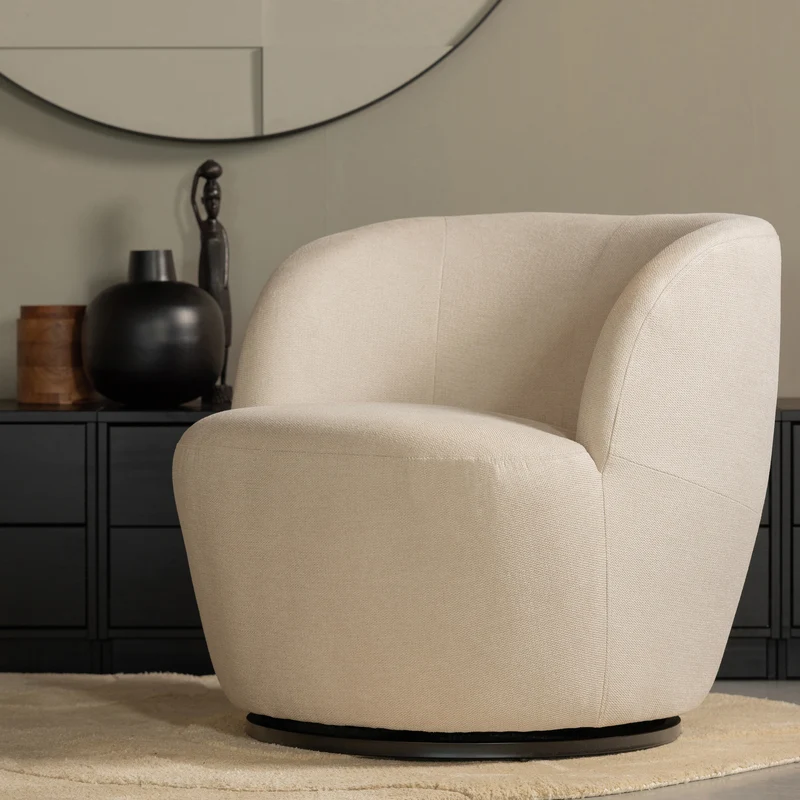Serra drehsessel webstoff off white