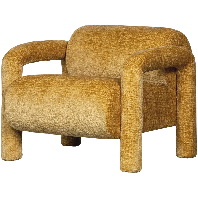 Lenny sessel in grober textur gold/gelb