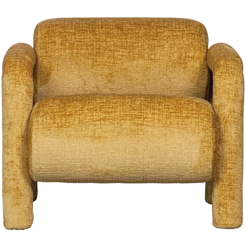 Lenny sessel in grober textur gold/gelb
