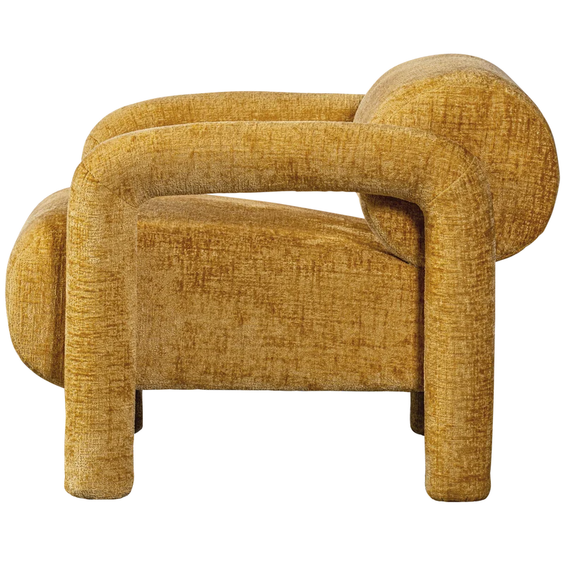 Lenny sessel in grober textur gold/gelb