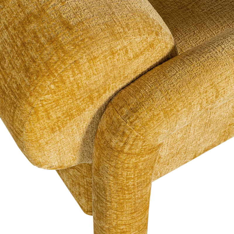 Lenny sessel in grober textur gold/gelb