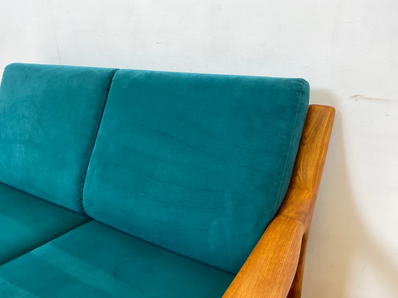 WMK I Hochwertiges skandinavisches Designersofa von Holstebro Møbelfabrik in Petrol Blau