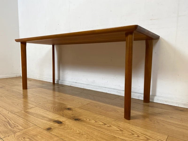 Seltener skandinavischer Mid-Century Designertisch von A/S Niels Bach Møbelfabrik in Teakholz I hoher Couchtisch Salontisch niedriger Esstisch Holztisch Küchentisch Tisch Danish Design Vintage