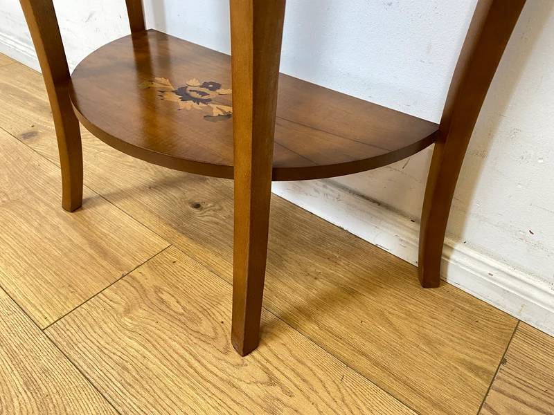 Vornehmer und sehr gut erhaltener Stilmöbel Konsolentisch mit Schublade und feinen Intarsien I Konsole Beistelltisch Ablage Kommode Garderobe Flurgarderobe Barock Vintage I
