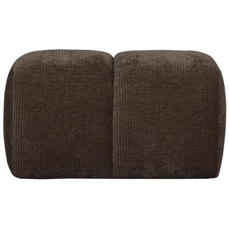 Mojo hocker 45x84x64 cm gerippter stoffbraun