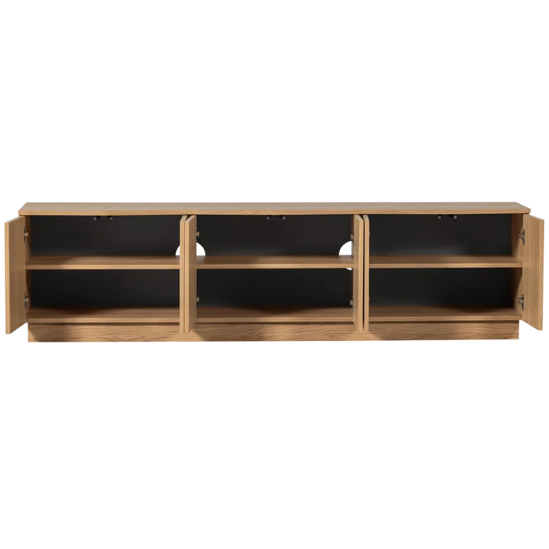 Zuma tv möbel 200 cm eiche transparent