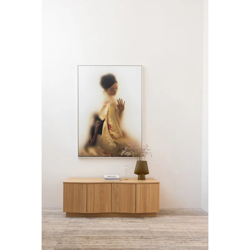 Zuma tv möbel 133 cm eiche transparent
