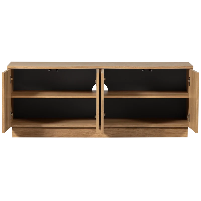 Zuma tv möbel 133 cm eiche transparent