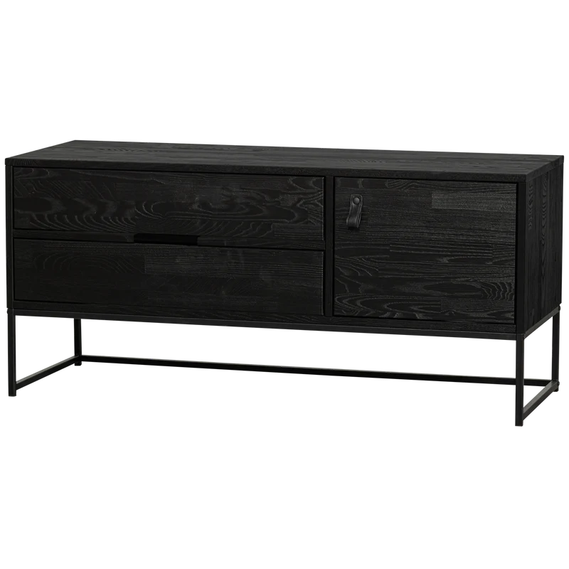 Silas tv möbel 120 cm asche schwarz