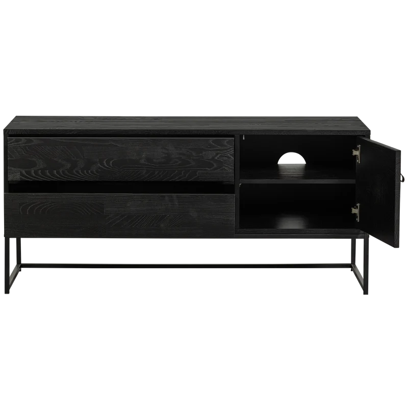 Silas tv möbel 120 cm asche schwarz