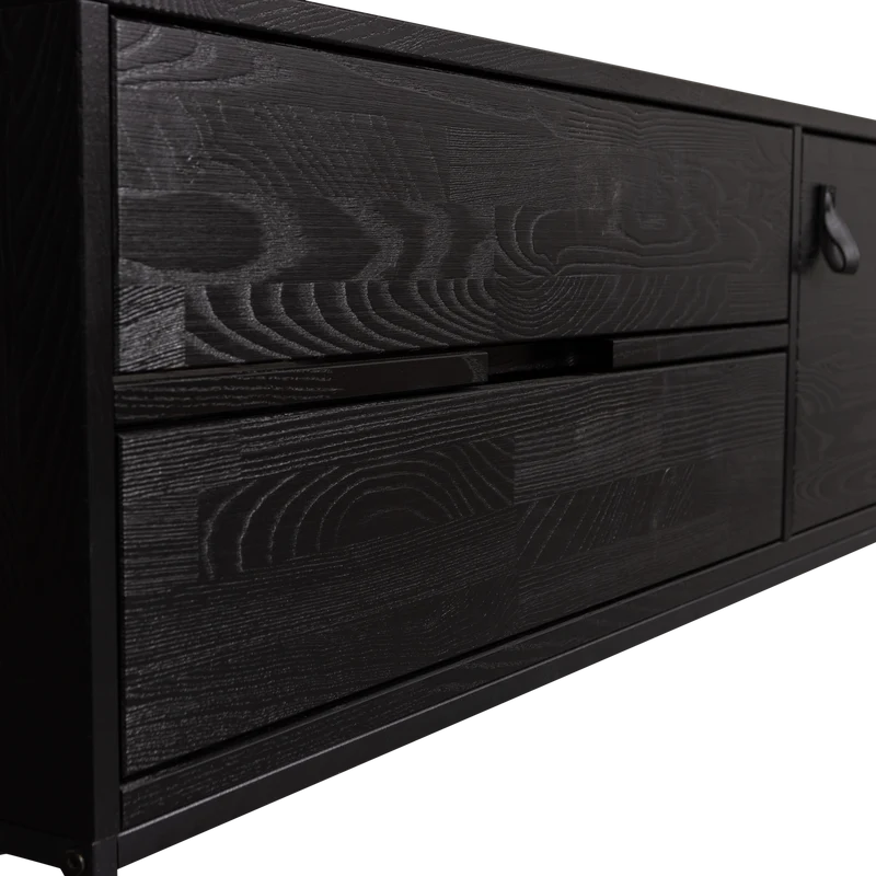 Silas tv möbel 120 cm asche schwarz