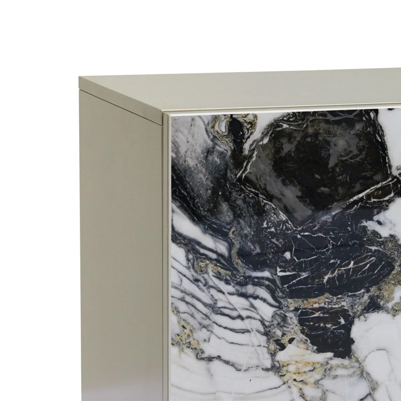 Ibiza Sideboard 4dr Metallic Finish Perl