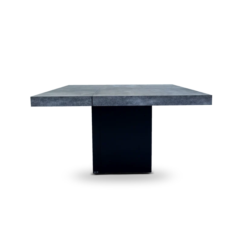 Chess Dining Table 131 Concrete Black