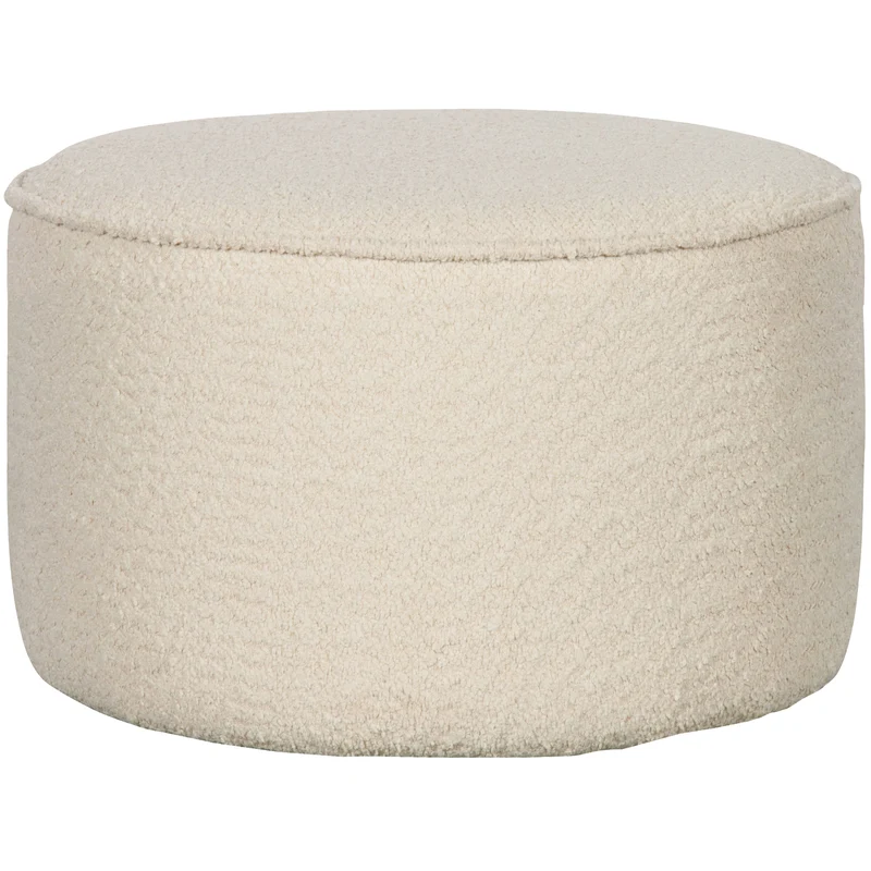 Sara hocker niedrig bouclé creme 36xø60