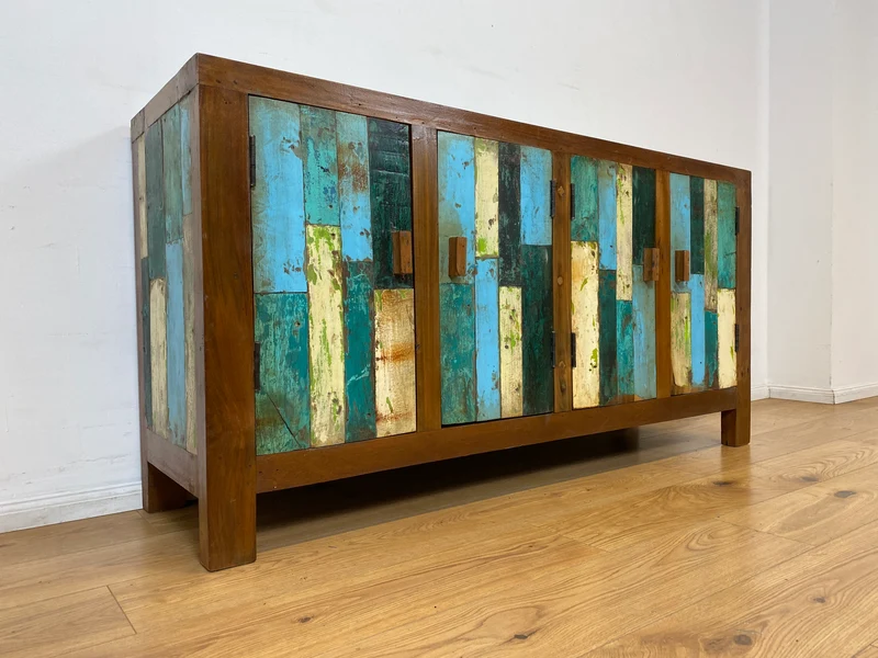 Boatwood by WMK I Nachhaltiges Sideboard handgefertigt aus altem Bootsholz