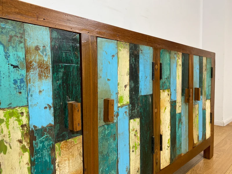 Boatwood by WMK I Nachhaltiges Sideboard handgefertigt aus altem Bootsholz