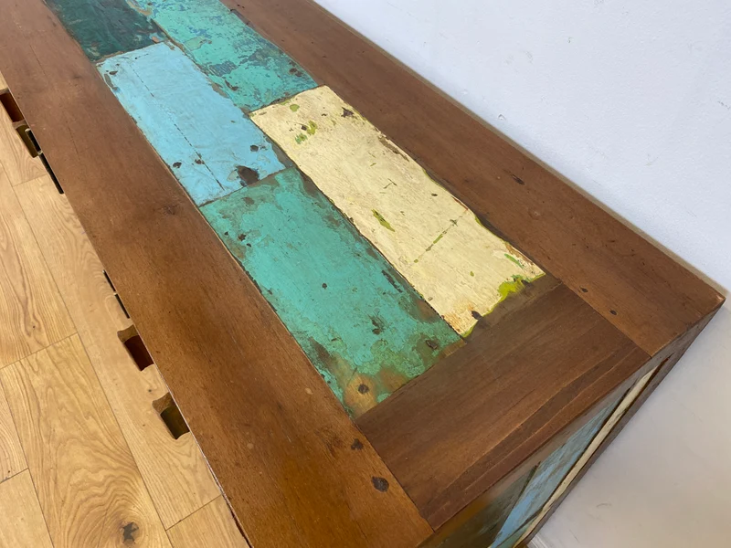 Boatwood by WMK I Nachhaltiges Sideboard handgefertigt aus altem Bootsholz