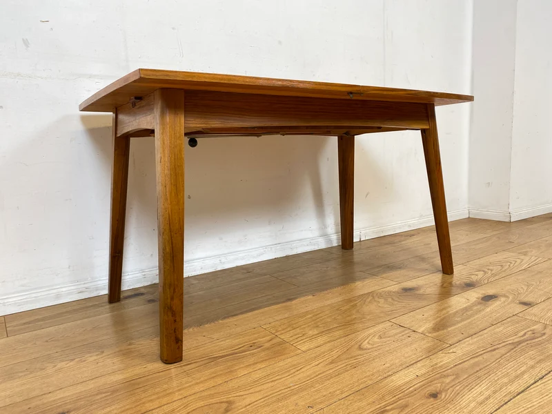 Formschöner ausziehbarer und höhenverstellbarer Mid-Century Multifunktionstisch in Palisander I Salontisch Esstisch Küchentisch Couchtisch Holztisch Vintage 50er 60er I