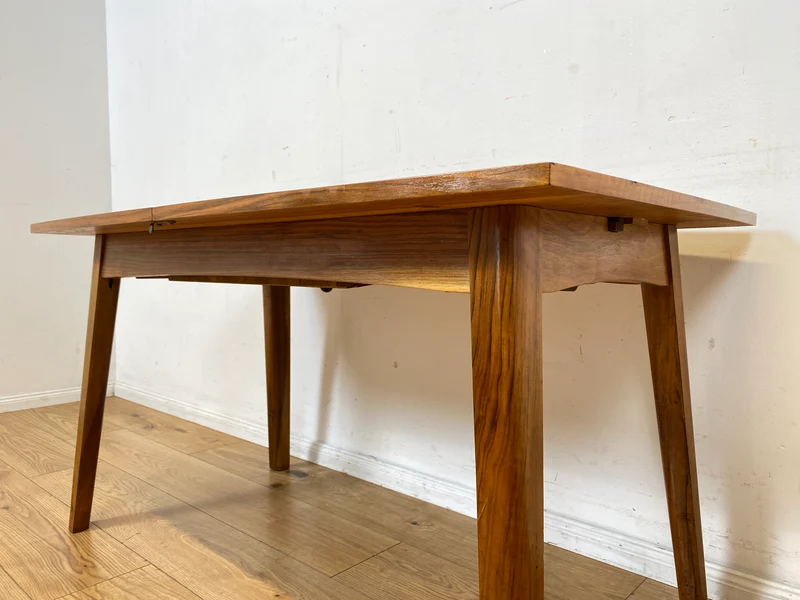 Formschöner ausziehbarer und höhenverstellbarer Mid-Century Multifunktionstisch in Palisander I Salontisch Esstisch Küchentisch Couchtisch Holztisch Vintage 50er 60er I