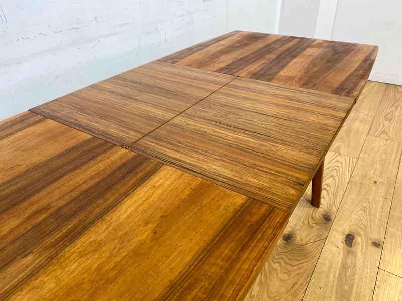 Formschöner ausziehbarer und höhenverstellbarer Mid-Century Multifunktionstisch in Palisander I Salontisch Esstisch Küchentisch Couchtisch Holztisch Vintage 50er 60er I