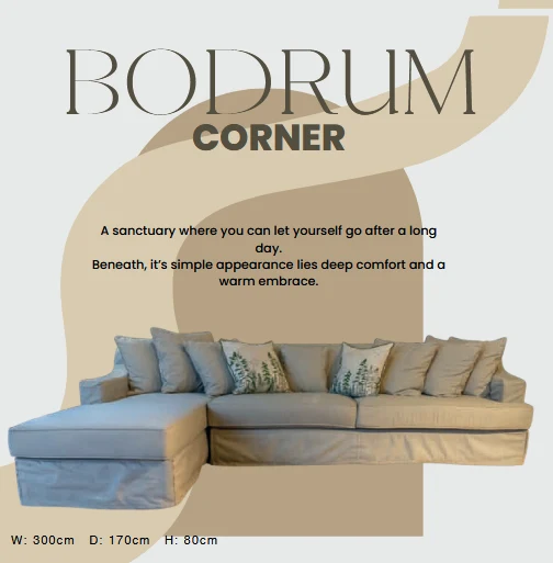 Bodrum Corner Collection Sofa – Deep Comfort & Modern Elegance | Vella Concept