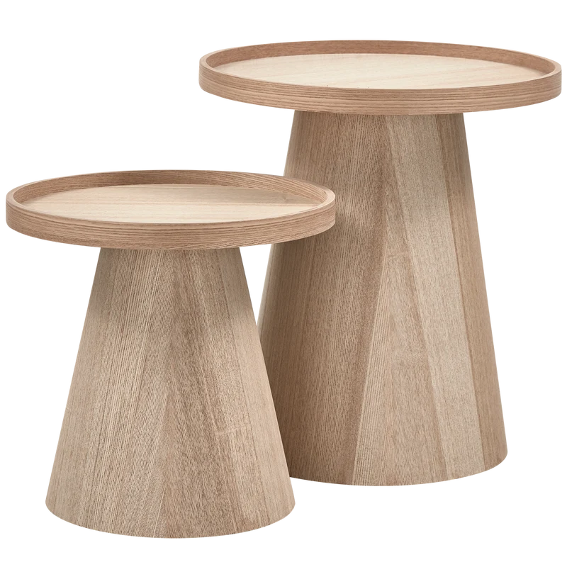 Maud beistelltisch konisches holz natur 50xø45 cm